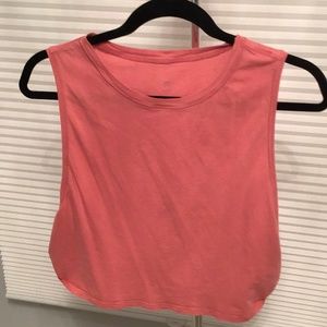 Lululemon muscle love crop tank coral color 6